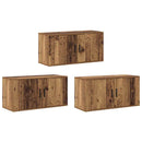 Væghængt TV-skab sæt 3 pcs Gammelt træ 80 x 34,5 x 40 cm