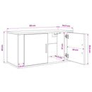 Væghængt TV-skab sæt 3 pcs Gammelt træ 80 x 34,5 x 40 cm