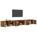 Væghængt TV-skab sæt 3 pcs Gammelt træ 100 x 34,5 x 40 cm