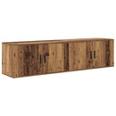 Væghængt TV-skab sæt 2 pcs Gammelt træ 80 x 34,5 x 40 cm