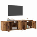 Væghængt TV-skab sæt 2 pcs Gammelt træ 80 x 34,5 x 40 cm