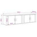 Væghængt TV-skab sæt 2 pcs Gammelt træ 80 x 34,5 x 40 cm