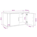 Væghængt TV-skab sæt 2 pcs Gammelt træ 80 x 34,5 x 40 cm