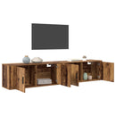Væghængt TV-skab sæt 2 pcs Gammelt træ 100 x 34,5 x 40 cm