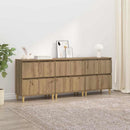 Sideboards 3 pcs Artisan Egetræ 60 x 35 x 70 cm Konstrueret træ
