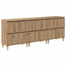 Sideboards 3 pcs Artisan Egetræ 60 x 35 x 70 cm Konstrueret træ