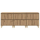 Sideboards 3 stk. Artisan Egetræ 60 x 35 x 70 cm
