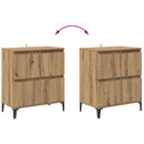 Sideboards 3 pcs Artisan Egetræ 60 x 35 x 70 cm Konstrueret træ