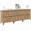 Sideboards 3 pcs Artisan Egetræ 60 x 35 x 70 cm Konstrueret træ