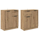 Sideboards 2 pcs Artisan Egetræ 60 x 30 x 70 cm Konstrueret træ
