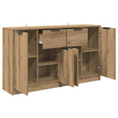 Sideboards 2 pcs Artisan Egetræ 60 x 30 x 70 cm Konstrueret træ