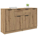 Sideboards 2 pcs Artisan Egetræ 60 x 30 x 70 cm Konstrueret træ
