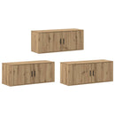 Væghængt TV-skab sæt 3 pcs Artisan Egetræ 100 x 34,5 x 40 cm