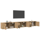 Væghængt TV-skab sæt 3 pcs Artisan Egetræ 100 x 34,5 x 40 cm