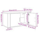 Væghængt TV-skab sæt 2 pcs Artisan Egetræ 80 x 34,5 x 40 cm