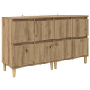 Sideboards 2 pcs Artisan Egetræ 60 x 35 x 70 cm Konstrueret træ