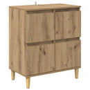 Sideboards 2 pcs Artisan Egetræ 60 x 35 x 70 cm Konstrueret træ