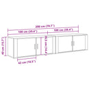 Væghængt TV-skab sæt 2 pcs Artisan Egetræ 100 x 34,5 x 40 cm