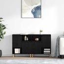Sideboards 2 pcs Sort eg 60 x 35 x 70 cm Konstrueret træ