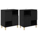 Sideboards 2 pcs Sort eg 60 x 35 x 70 cm Konstrueret træ