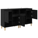 Sideboards 2 pcs Sort eg 60 x 35 x 70 cm Konstrueret træ