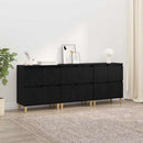Sideboards 3 pcs Sort eg 60 x 35 x 70 cm Konstrueret træ
