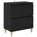 Sideboards 3 pcs Sort eg 60 x 35 x 70 cm Konstrueret træ