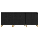 Sideboards 3 pcs Sort eg 60 x 35 x 70 cm Konstrueret træ