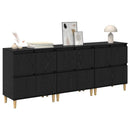Sideboards 3 pcs Sort eg 60 x 35 x 70 cm Konstrueret træ