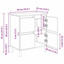 Sideboards 3 pcs Sort eg 60 x 35 x 70 cm Konstrueret træ