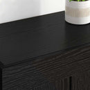 Væghængt skab 2 pcs Sort eg 69,5 x 34 x 90 cm Konstrueret træ