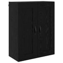 Væghængt skab 2 pcs Sort eg 69,5 x 34 x 90 cm Konstrueret træ