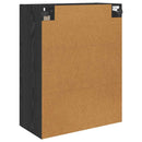 Væghængt skab 2 pcs Sort eg 69,5 x 34 x 90 cm Konstrueret træ