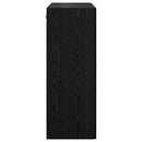 Væghængt skab 2 pcs Sort eg 69,5 x 34 x 90 cm Konstrueret træ
