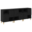Sideboards 3 pcs Sort eg 60 x 35 x 70 cm Konstrueret træ