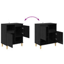 Sideboards 3 pcs Sort eg 60 x 35 x 70 cm Konstrueret træ