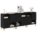 Sideboards 3 pcs Sort eg 60 x 35 x 70 cm Konstrueret træ