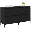Sideboards 2 pcs Sort eg 60 x 35 x 70 cm Konstrueret træ