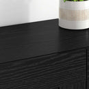 Væghængt skab 2 pcs Sort eg 69,5 x 34 x 90 cm Konstrueret træ