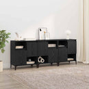 Sideboards 3 pcs Sort eg 60 x 35 x 70 cm Konstrueret træ