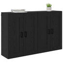 Væghængt skab 2 stk. Sort eg 69,5 x 34 x 90 cm Konstrueret træ