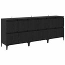 Sideboards 3 pcs Sort eg 60 x 35 x 70 cm Konstrueret træ