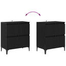Sideboards 3 stk. Sort eg 60 x 35 x 70 cm Konstrueret træ