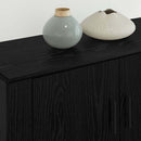 Væghængt TV-skab sæt 3 pcs Sort eg 80 x 34,5 x 40 cm