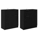 Sideboards 2 pcs Sort eg 60 x 30 x 70 cm Konstrueret træ