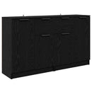 Sideboards 2 pcs Sort eg 60 x 30 x 70 cm Konstrueret træ