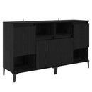 Sideboards 2 pcs Sort eg 60 x 35 x 70 cm Konstrueret træ
