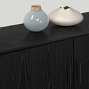 Væghængt TV-skab sæt 3 pcs Sort eg 100 x 34,5 x 40 cm