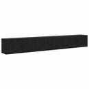 Væghængt TV-skab sæt 3 pcs Sort eg 100 x 34,5 x 40 cm