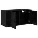 Væghængt TV-skab sæt 2 pcs Sort eg 80 x 34,5 x 40 cm
